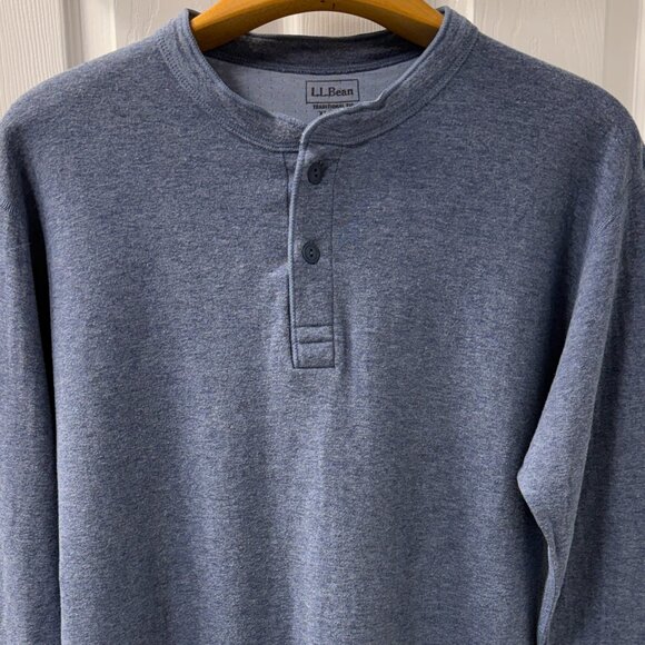 L.L. Bean River Drivers Wool Blend Base Layer Henley Shirt Size XL Tall - Picture 2 of 6